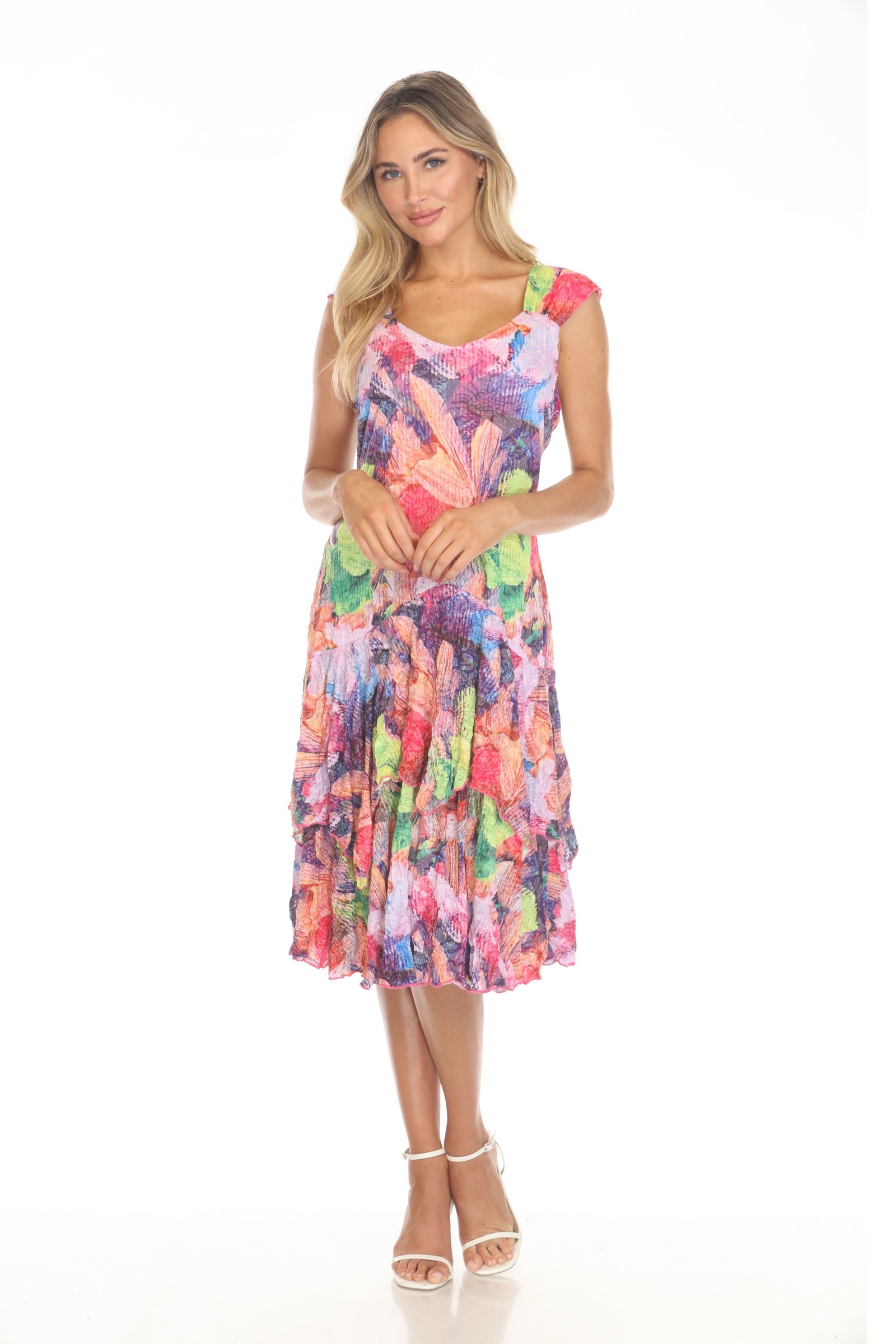 Paige Dress - Vivid Garden - CARINE