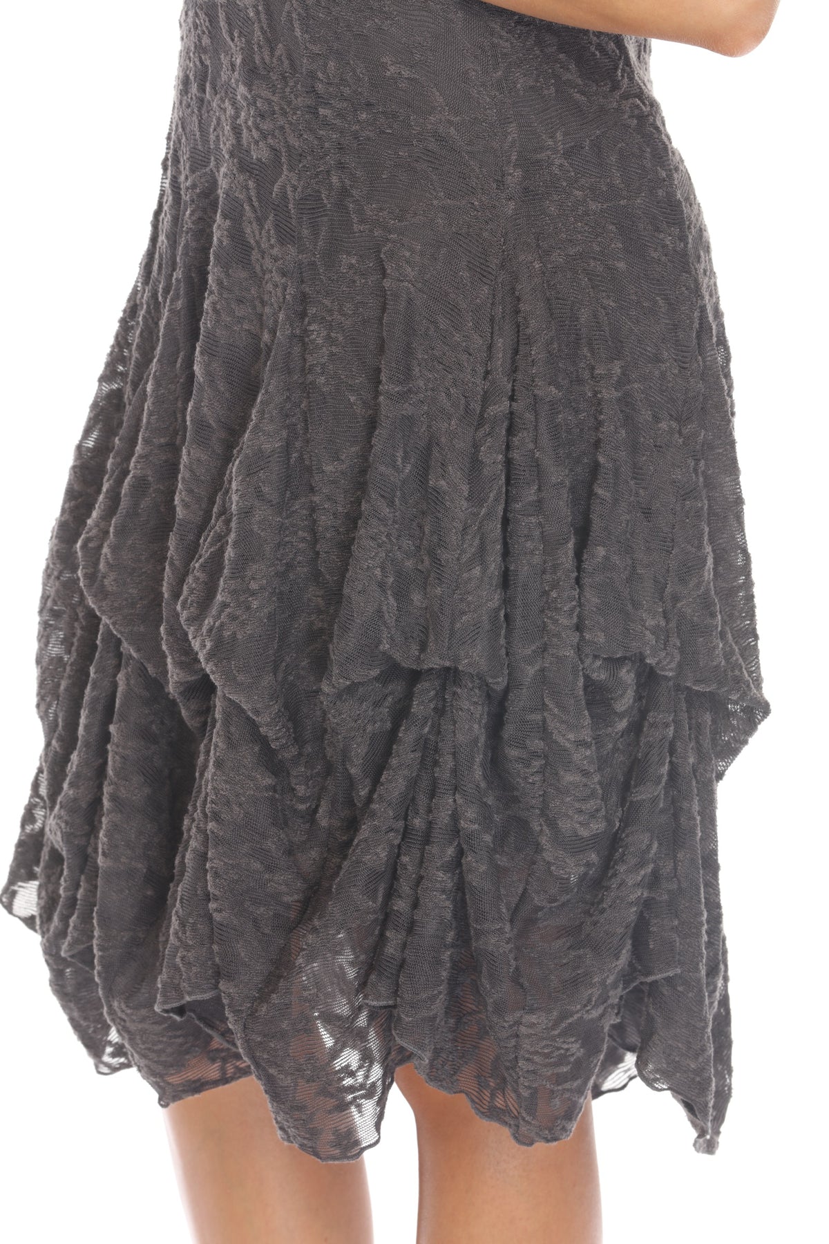 Sleeveless Textured Lace Dress - CARINE