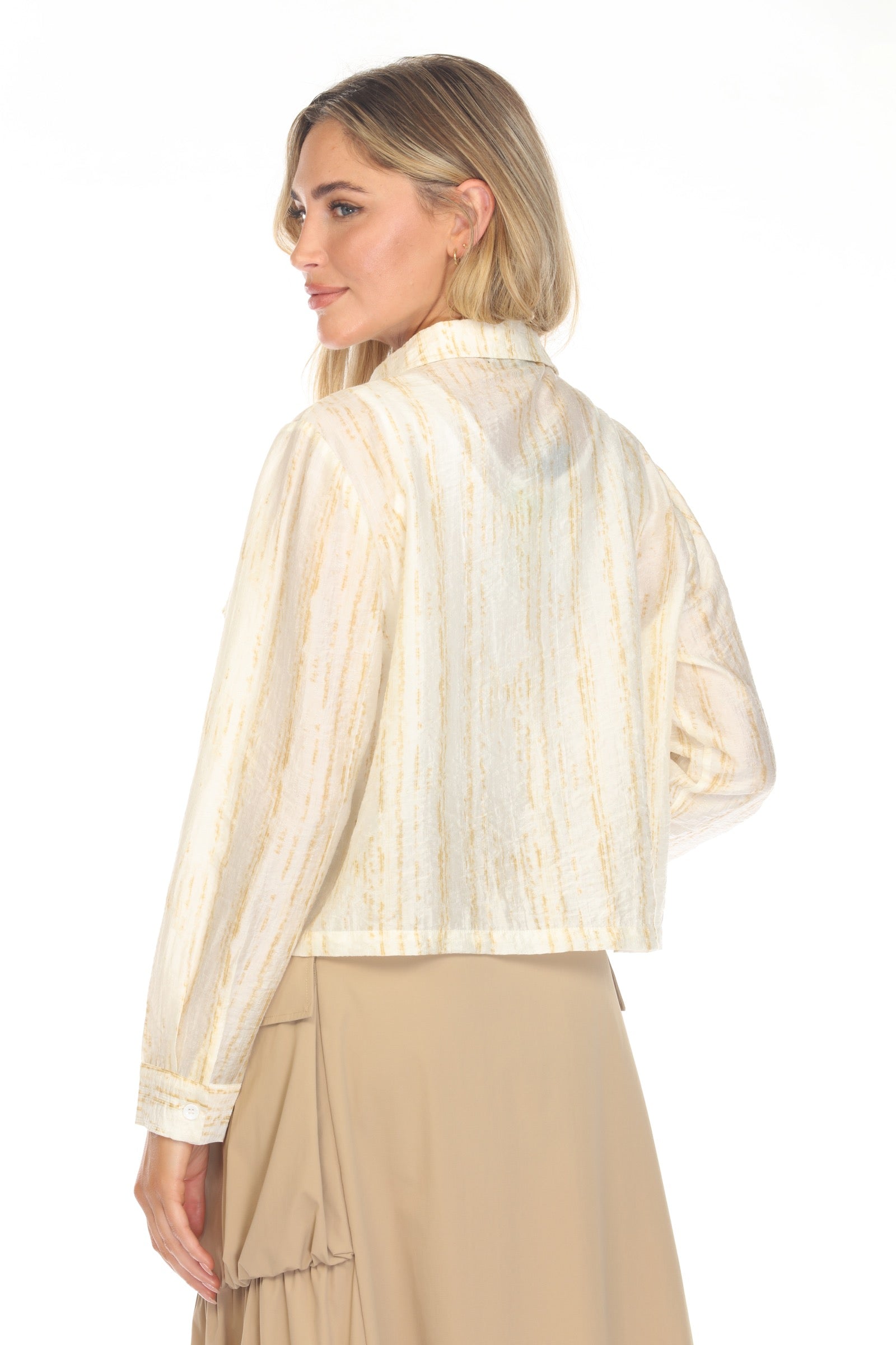 Lustre Stripe Utility Jacket - CARINE