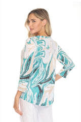 Round-Neck Top - Jade Stone - CARINE