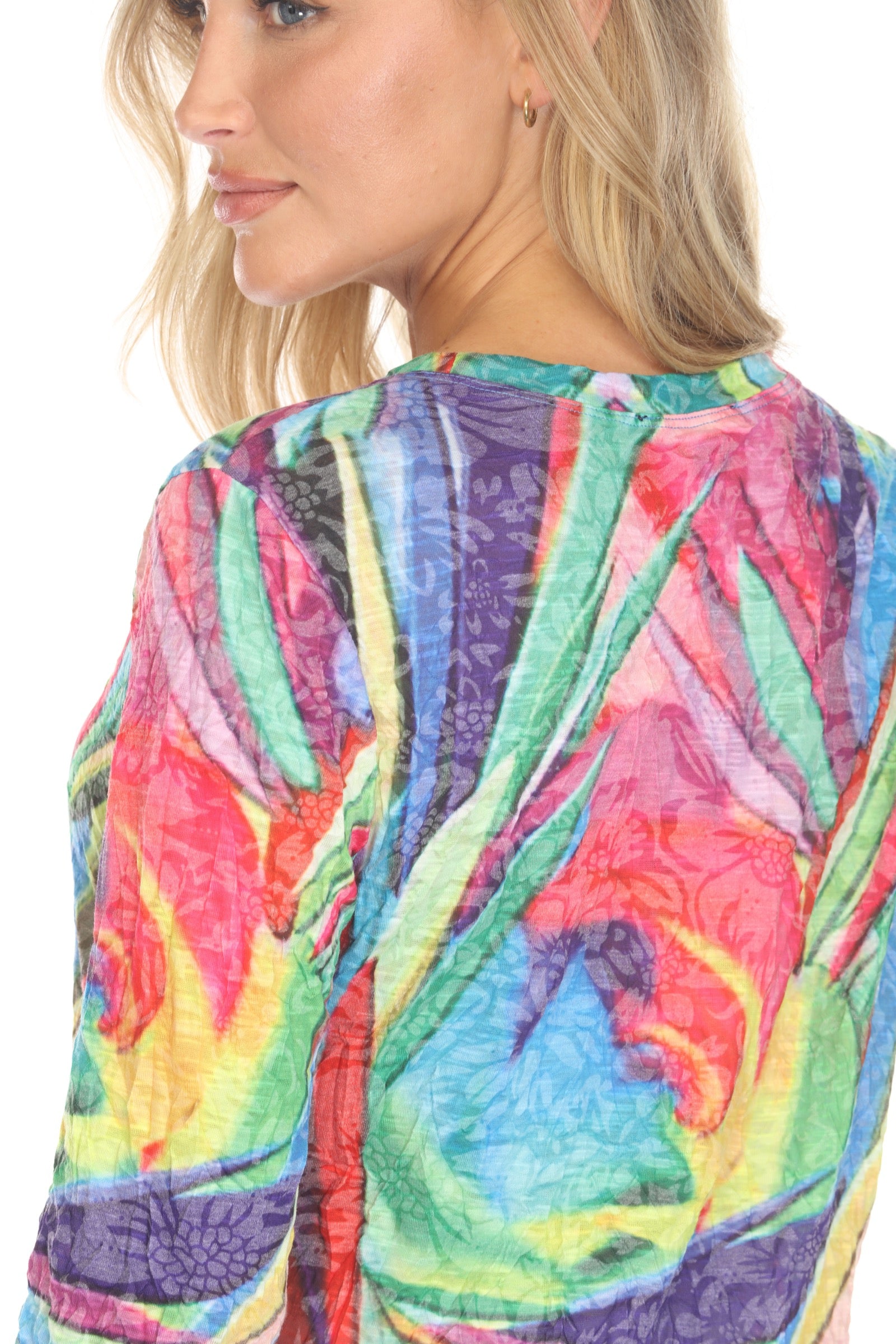 Round-Neck Top - Vibrant Burst - CARINE