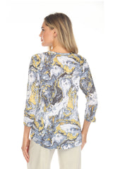 Round-Neck Top - Gold Leaf - CARINE