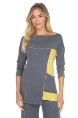 Tessa Top - Slate/Citrine - CARINE