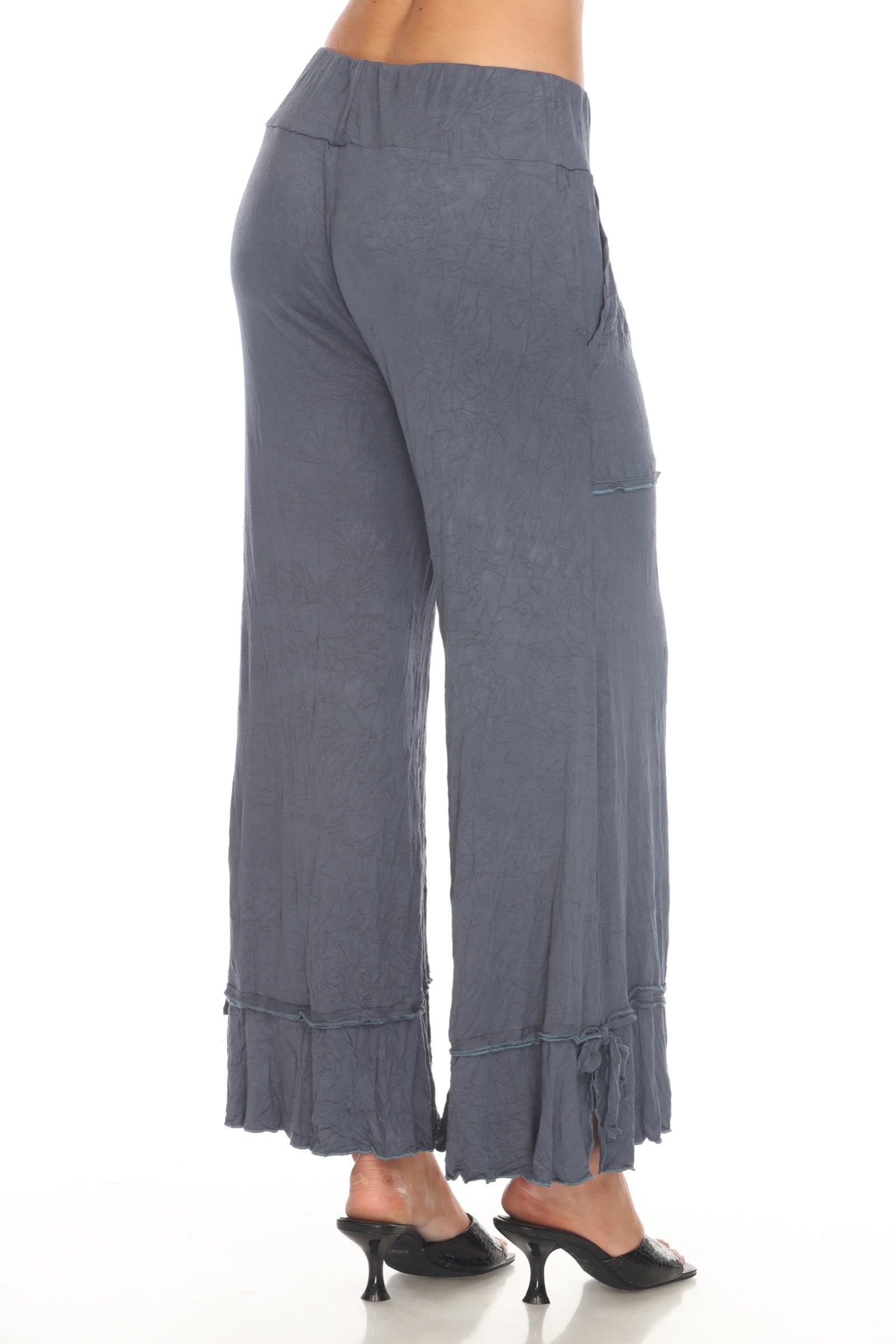 Tessa Top and Patch Crop Pant Set - Slate - CARINE