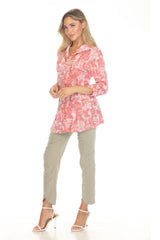 Selena Shirt - Coral Mosaic - CARINE