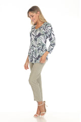 V-Neck Top - Forest Veil - CARINE
