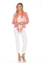 Claire Cardigan - Tangerine Swirl - CARINE