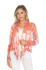 Claire Cardigan - Tangerine Swirl - CARINE