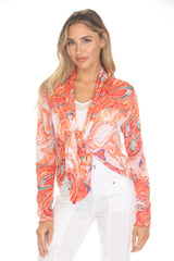 Claire Cardigan - Tangerine Swirl - CARINE