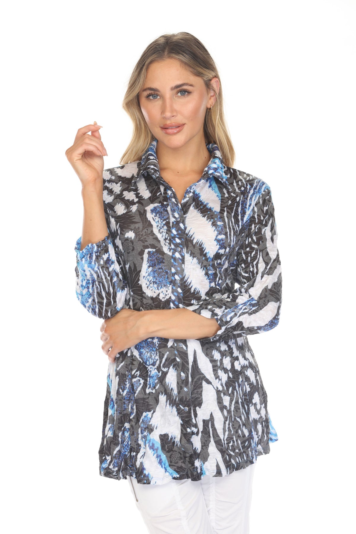 Selena Shirt - Blue Eclipse - CARINE