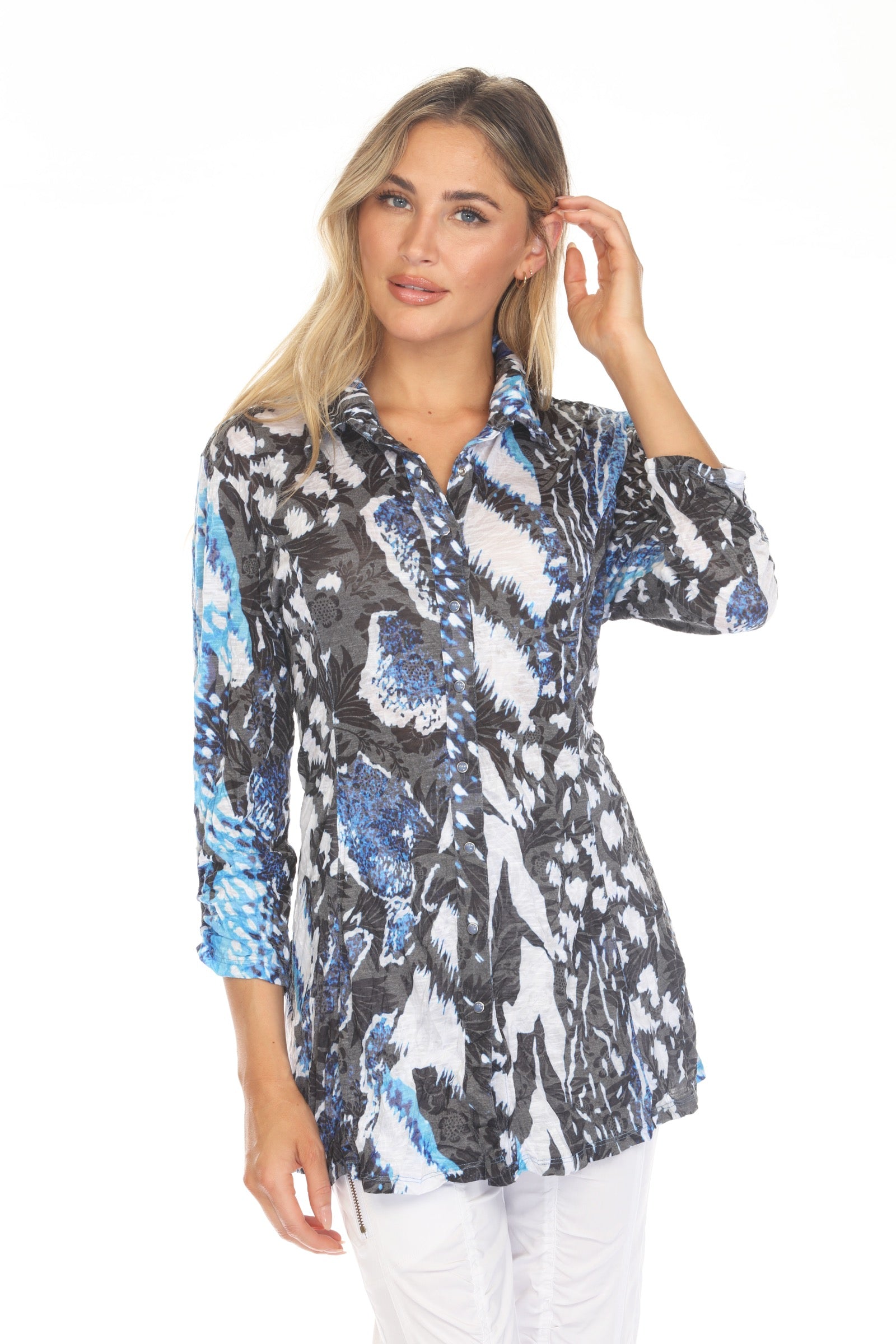 Selena Shirt - Blue Eclipse - CARINE