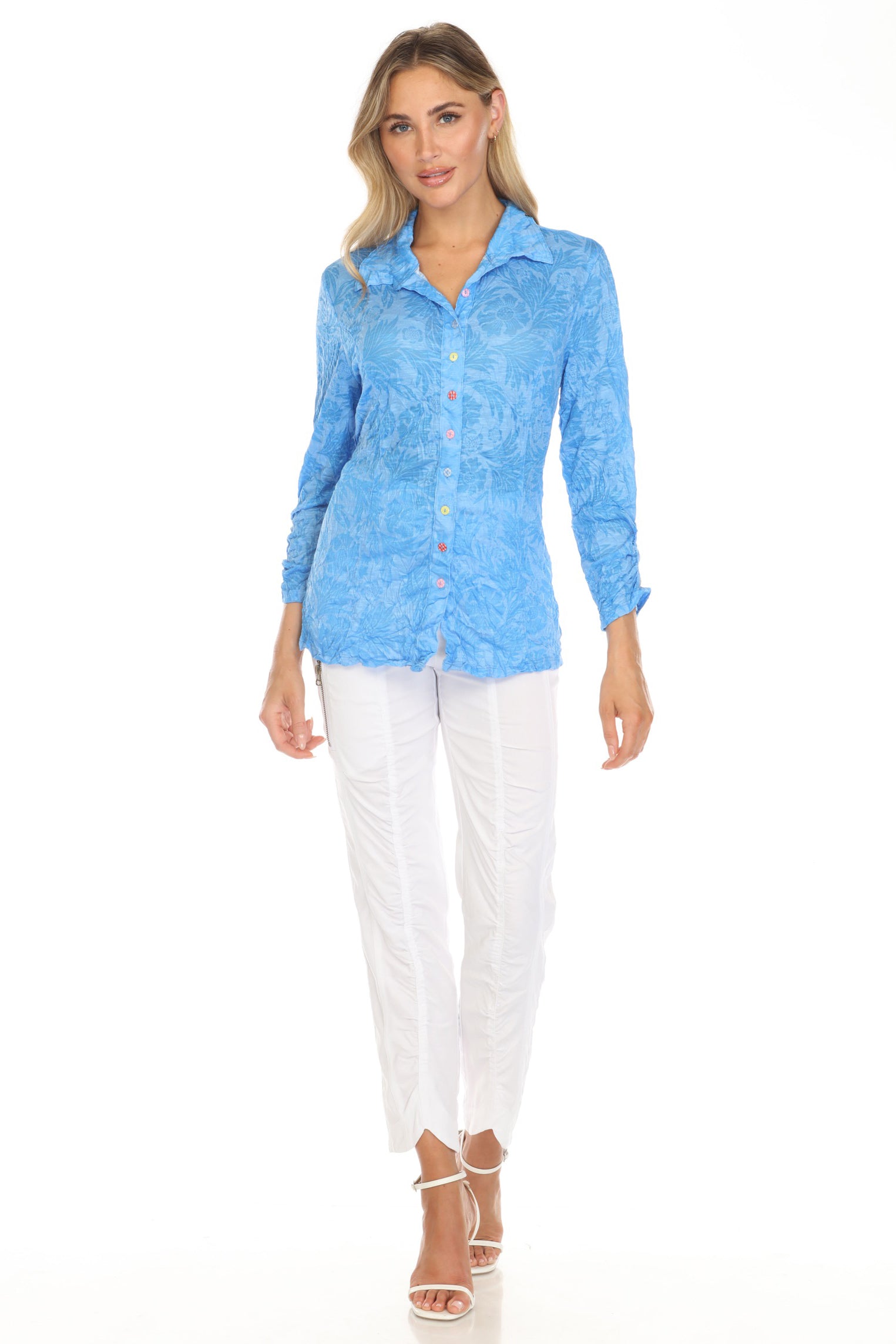 Sienna Shirt w/ Color Buttons - CARINE