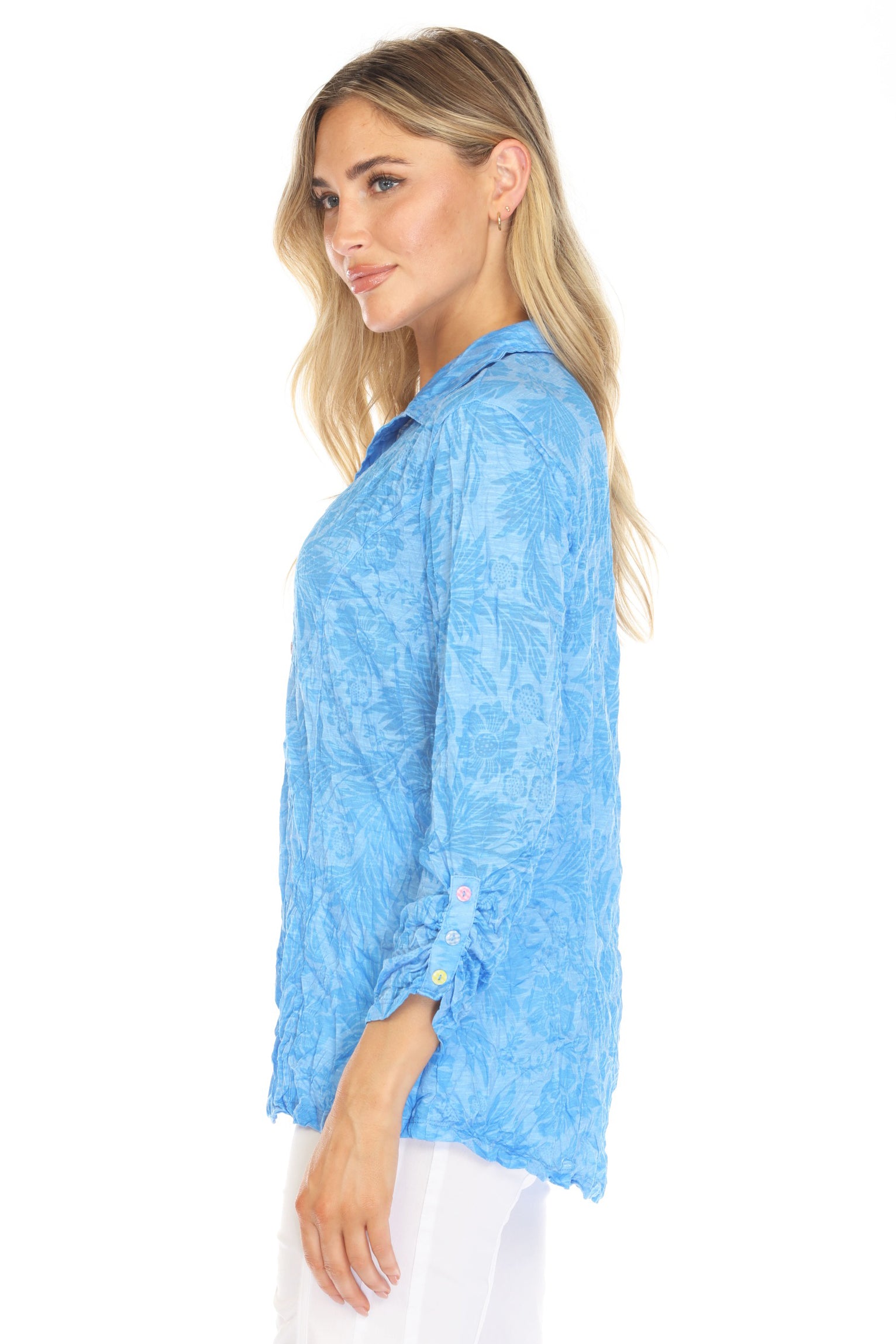 Sienna Shirt w/ Color Buttons - CARINE