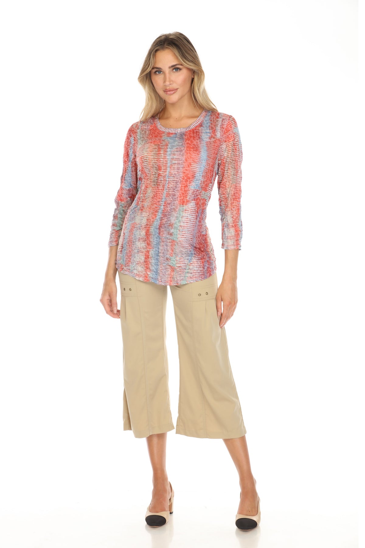 Round-Neck Top - Coral Haze - CARINE
