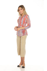 Round-Neck Top - Coral Haze - CARINE