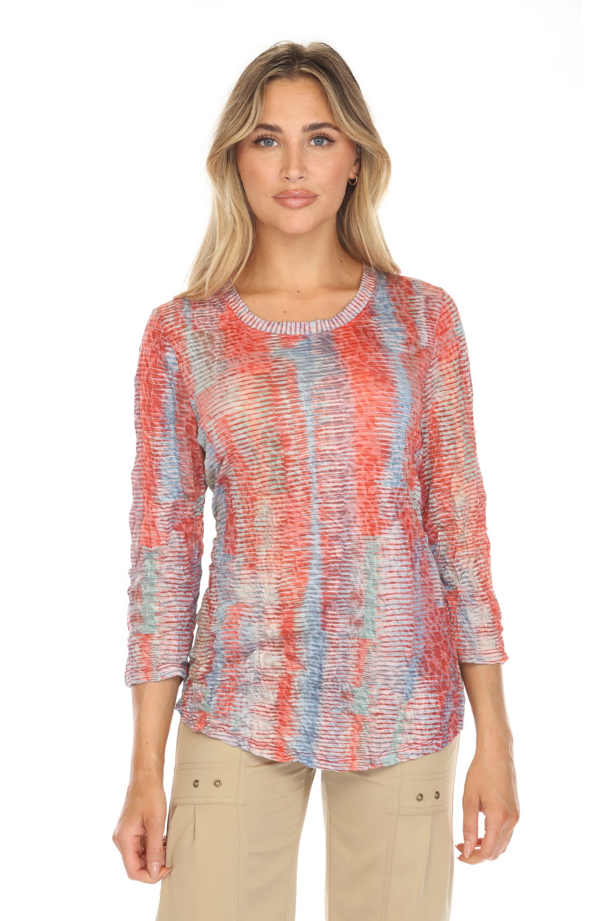 Round-Neck Top - Coral Haze
