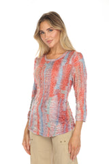 Round-Neck Top - Coral Haze - CARINE