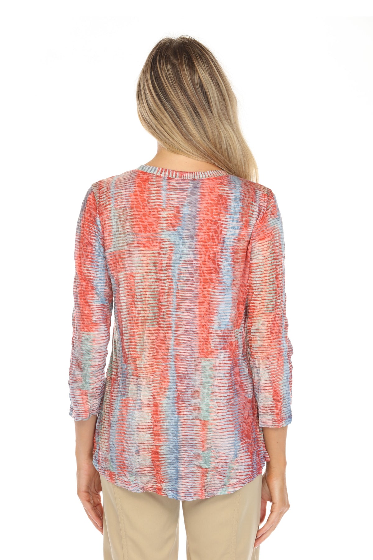 Round-Neck Top - Coral Haze - CARINE