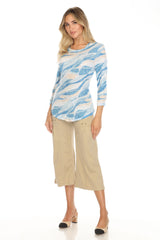 Round-Neck Top - Tide Breeze - CARINE