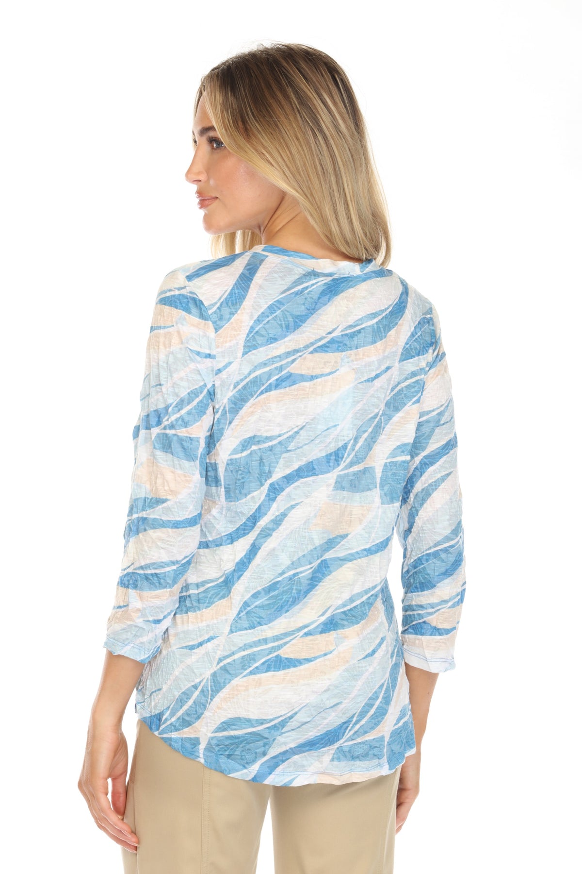 Round-Neck Top - Tide Breeze - CARINE