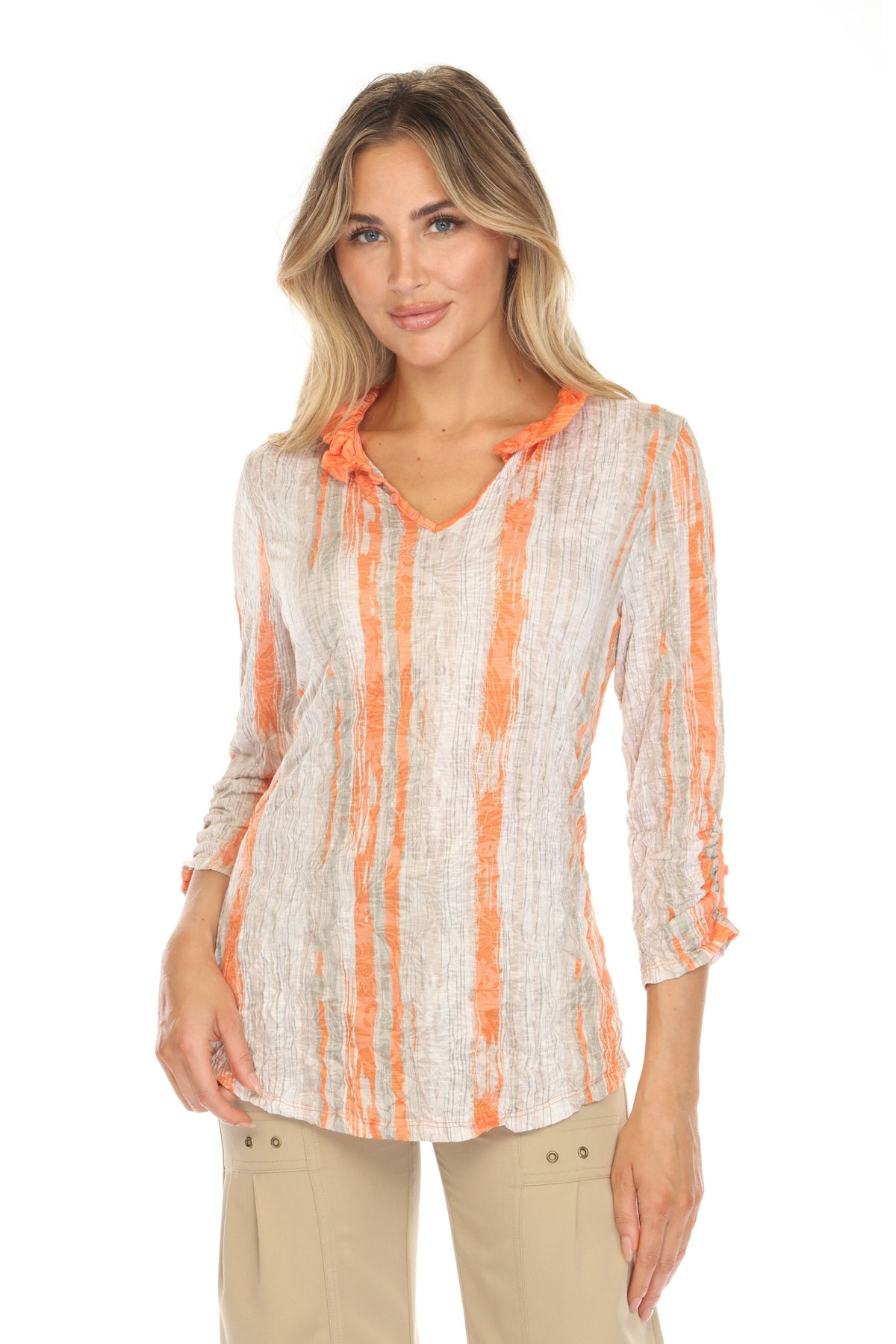 Caela Top - Citrus Strands - CARINE
