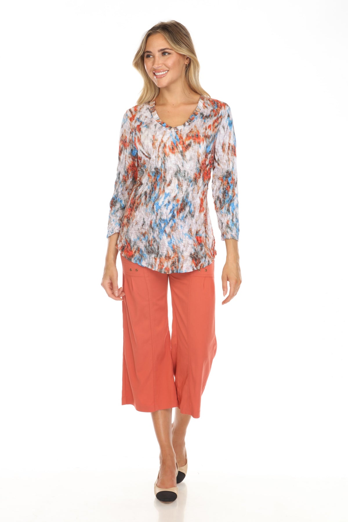 V-Neck Top - Ember Haze - CARINE