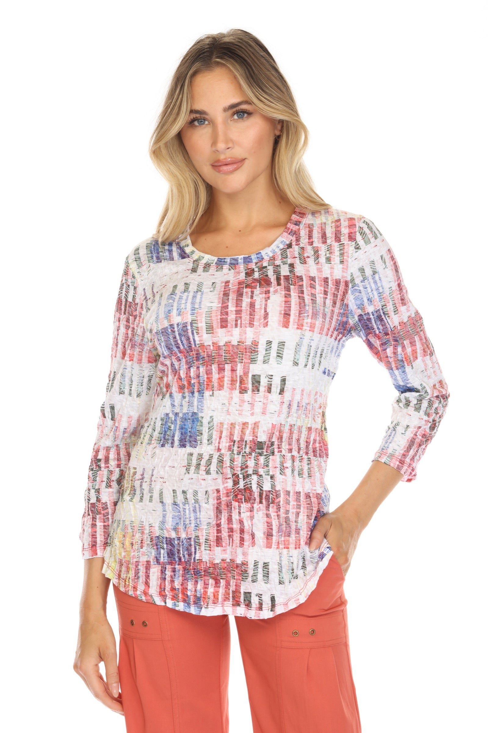 Round-Neck Top - Canvas Patch - CARINE