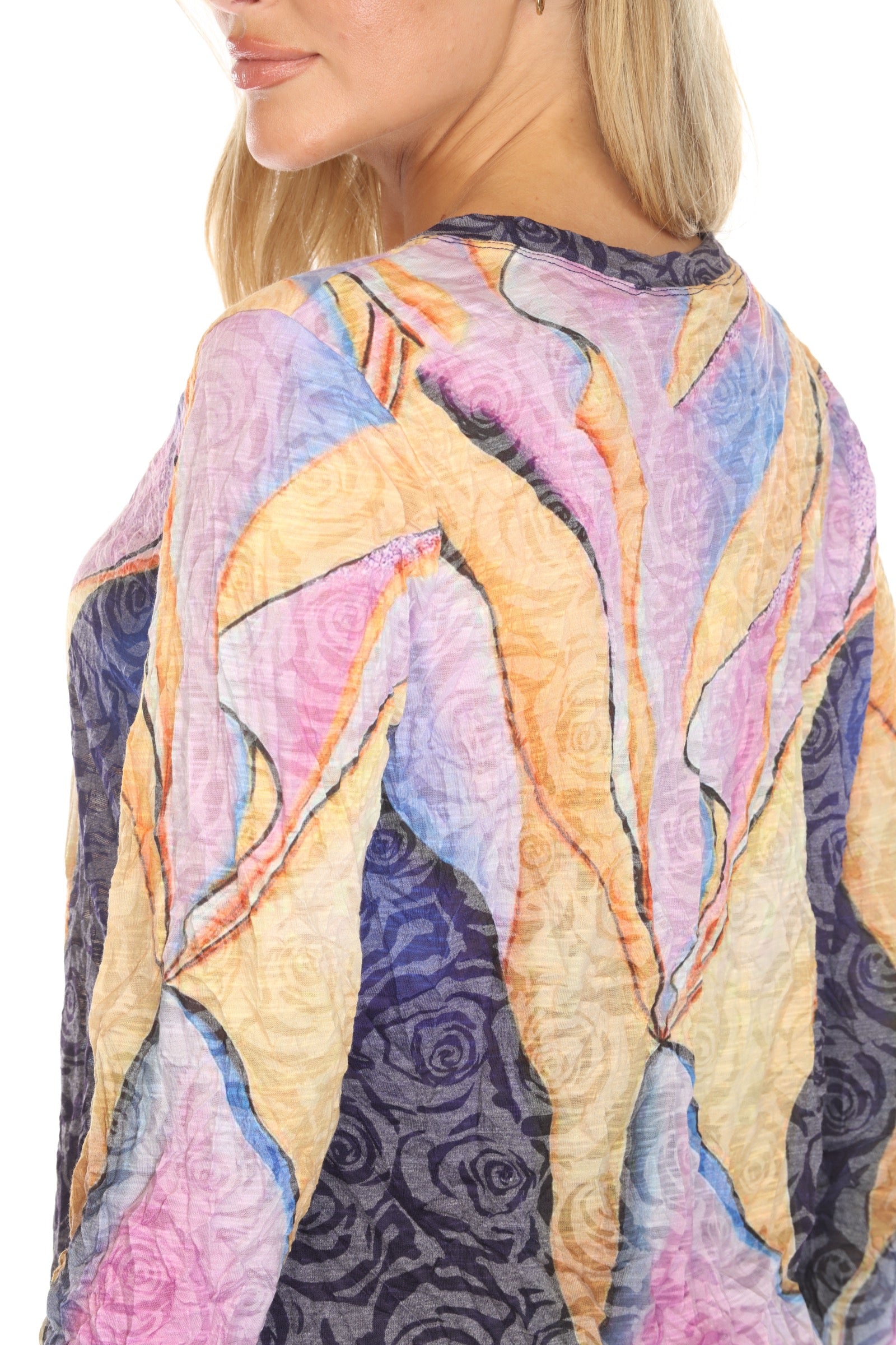 Round-Neck Top - Mystic Bloom - CARINE