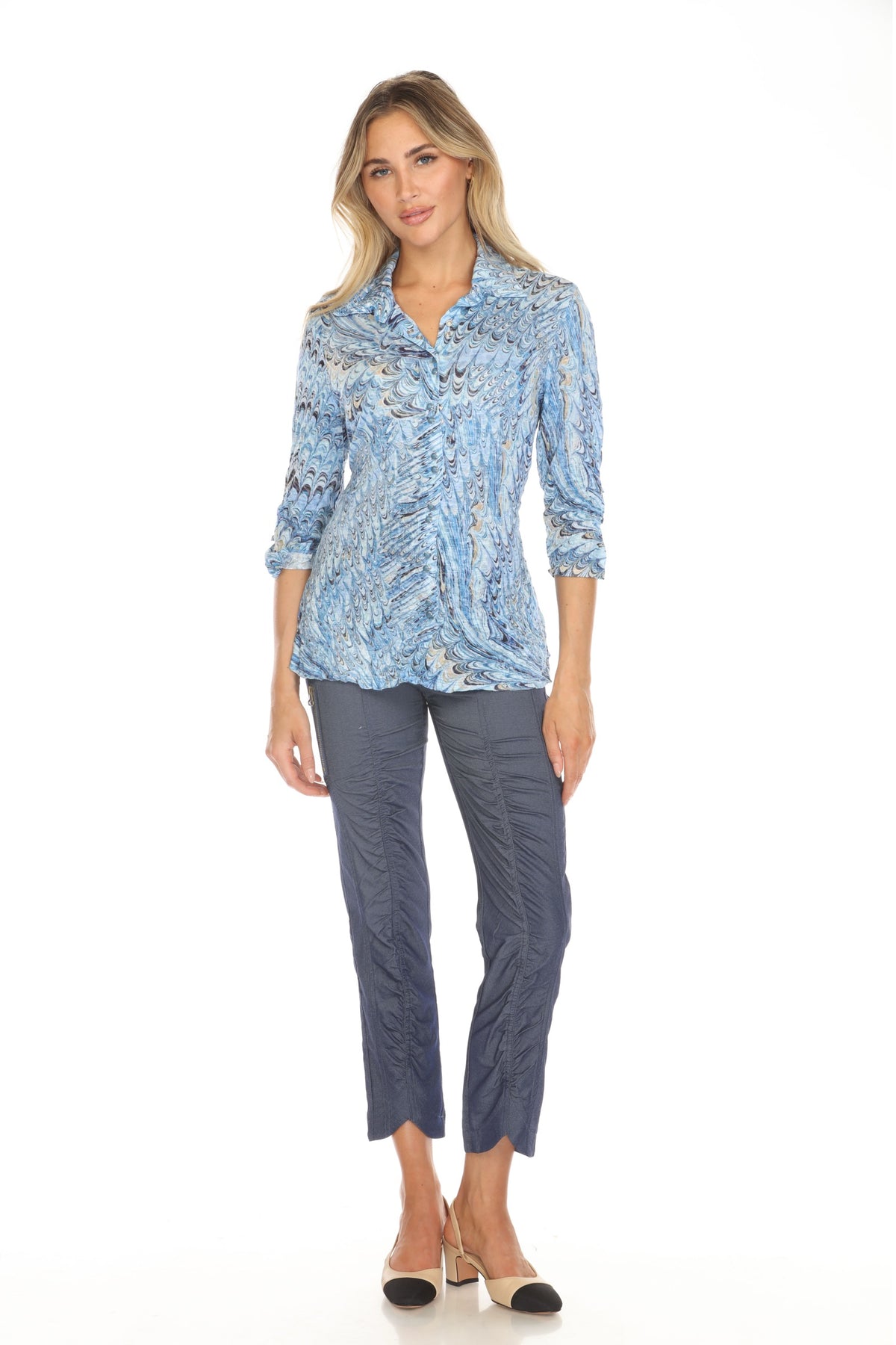Sabrina Shirt - Tidal Drift - CARINE