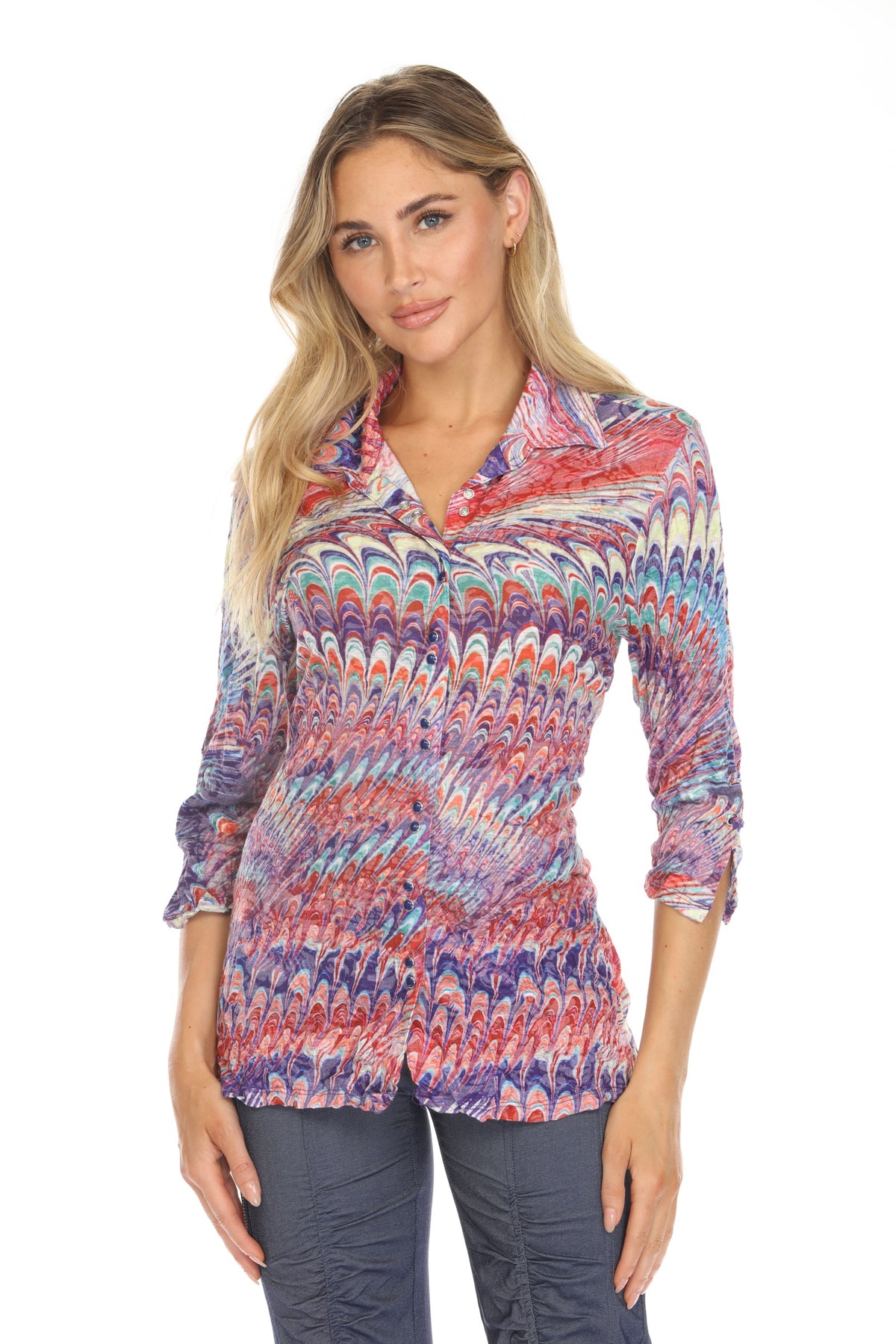 Sabrina Shirt - Violet Burst - CARINE