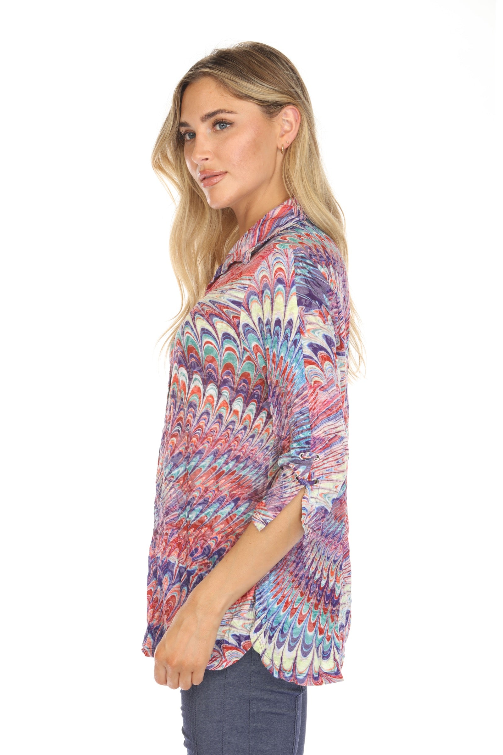 Sabrina Shirt - Violet Burst - CARINE