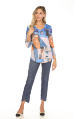 V-Neck Top - Painted Pueblo - CARINE