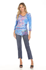 V-Neck Top - Coastal Glow - CARINE