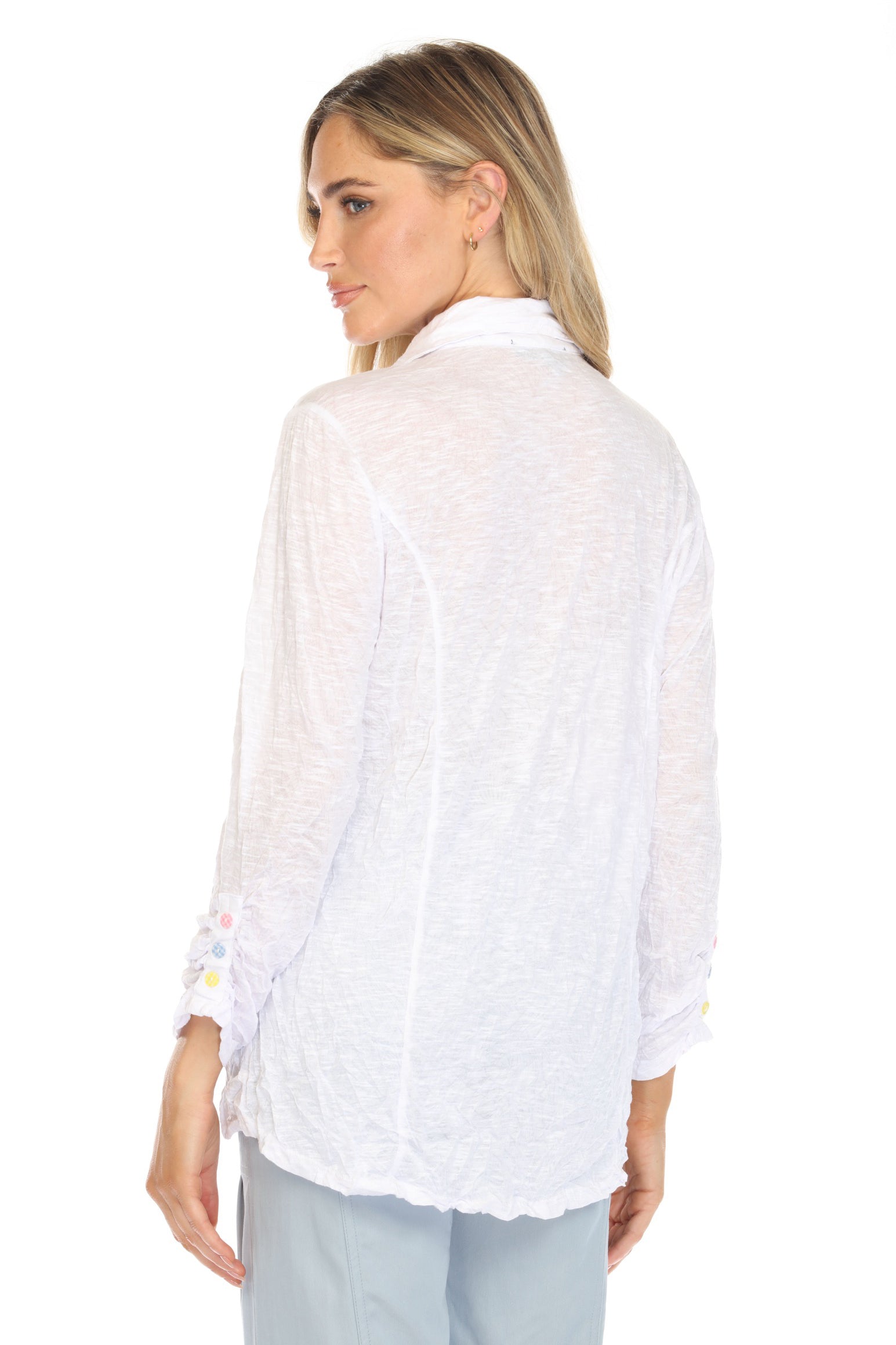 Sienna Shirt w/ Color Buttons - CARINE