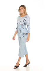 Round-Neck Top - Ice Mosaic - CARINE