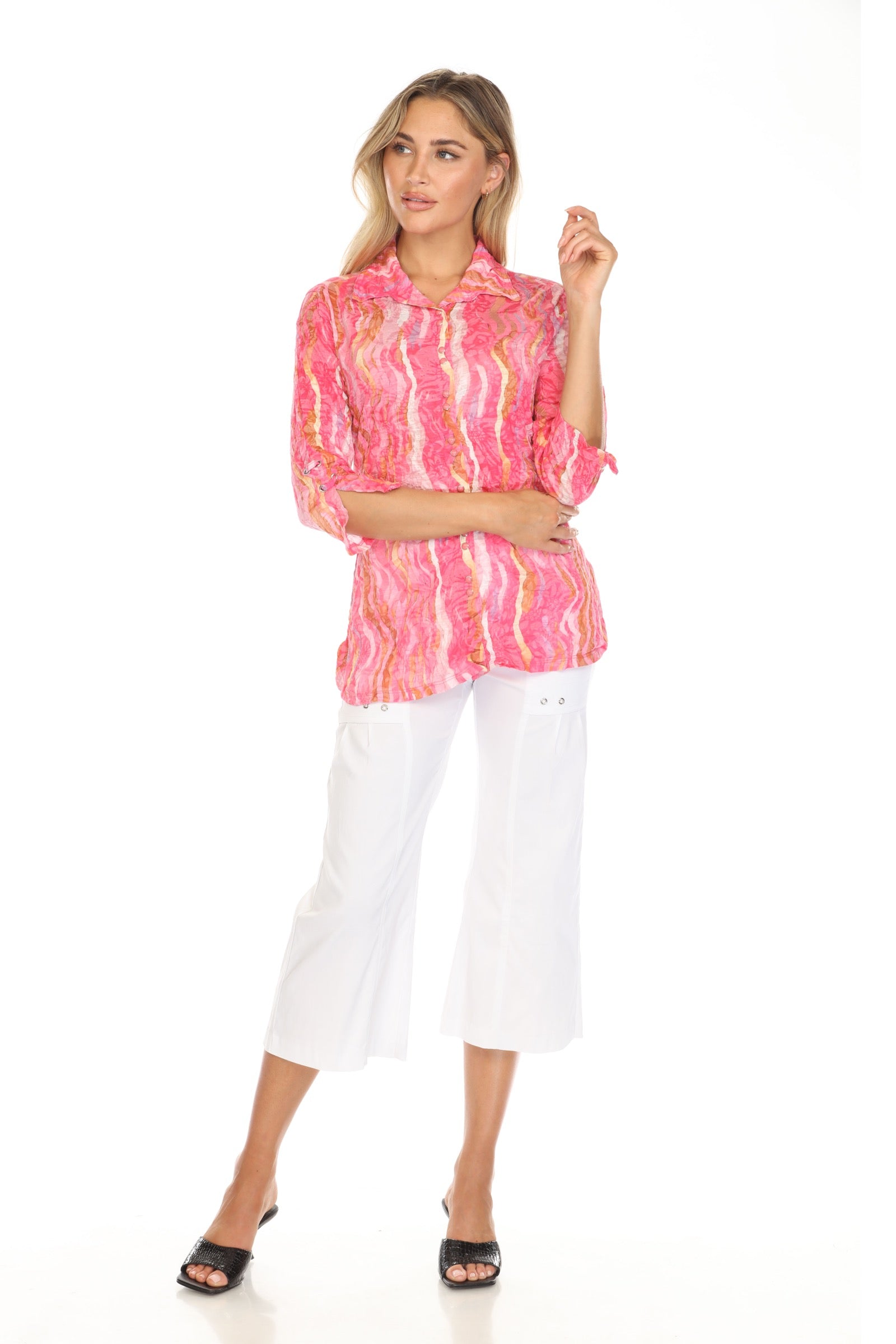 Sabrina Shirt - Pink Flame - CARINE