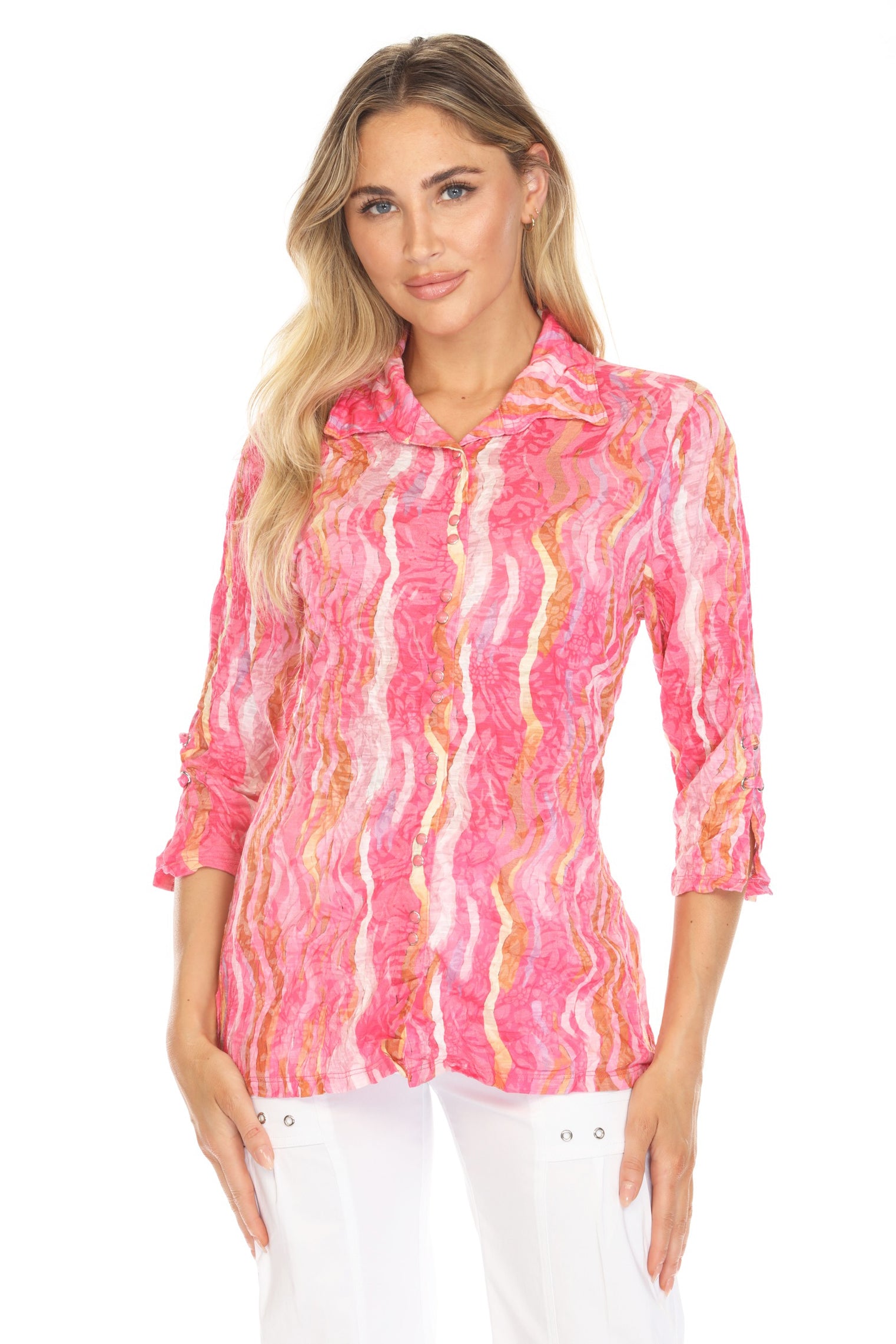 Sabrina Shirt - Pink Flame - CARINE