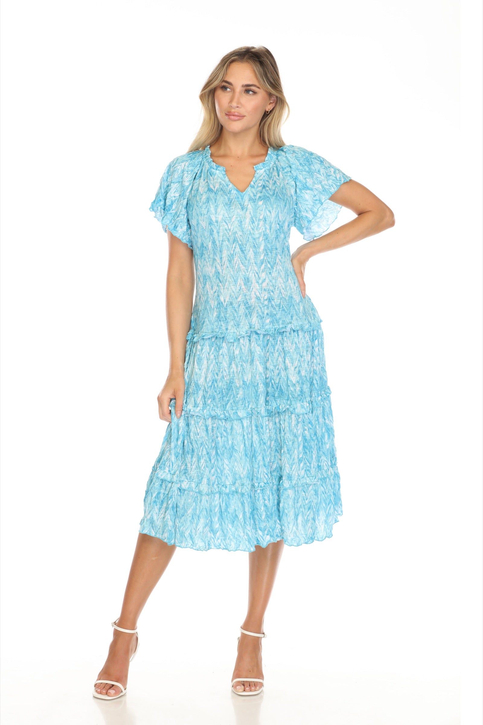 Tiana Dress - Aqua Pulse - CARINE