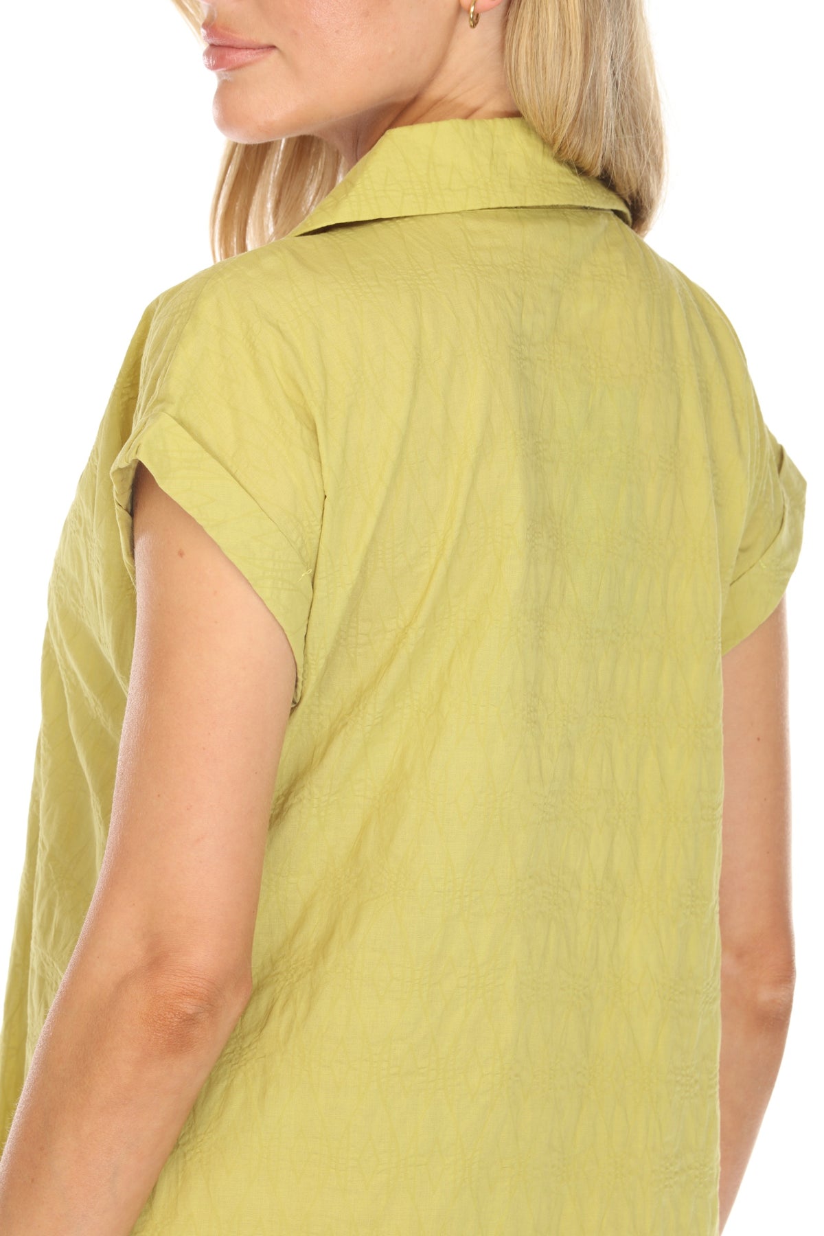 Textured Pocket Shirt Dress - CARINE