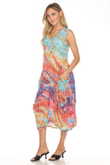 Valerie Dress - Rainbow Plume - CARINE