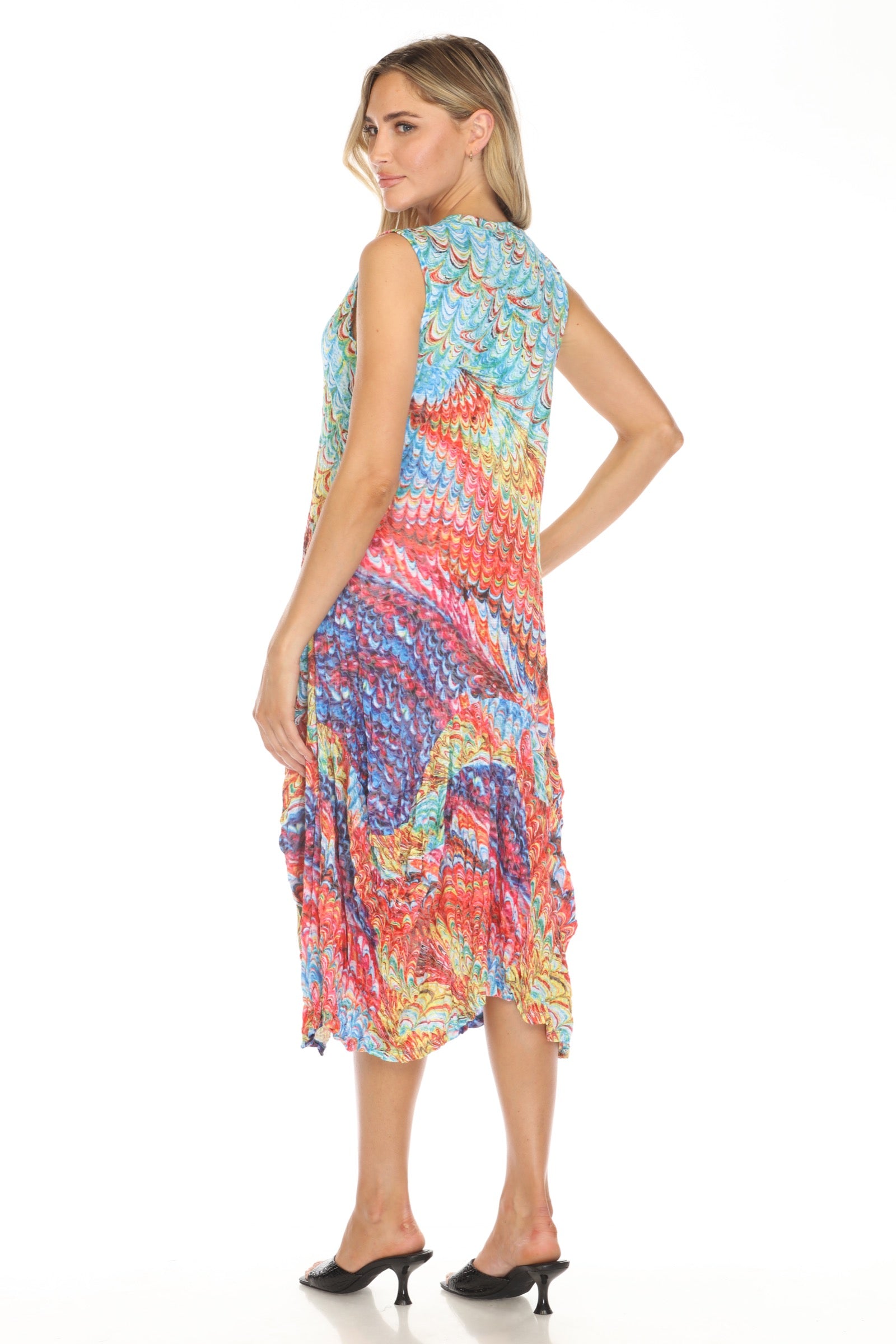 Valerie Dress - Rainbow Plume - CARINE