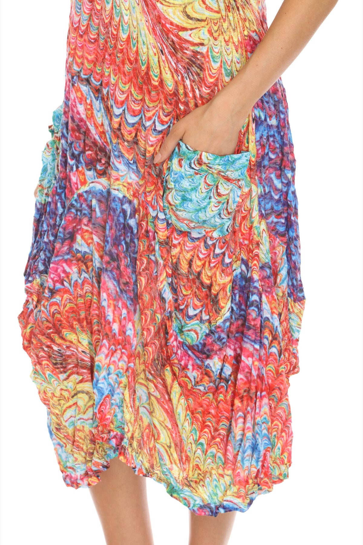 Valerie Dress - Rainbow Plume - CARINE