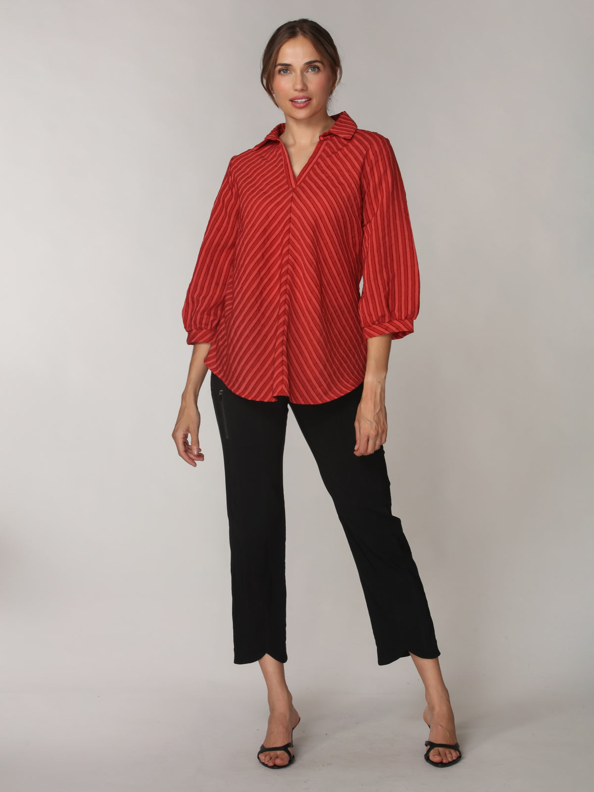 Diagonal Stripe Textured Popover