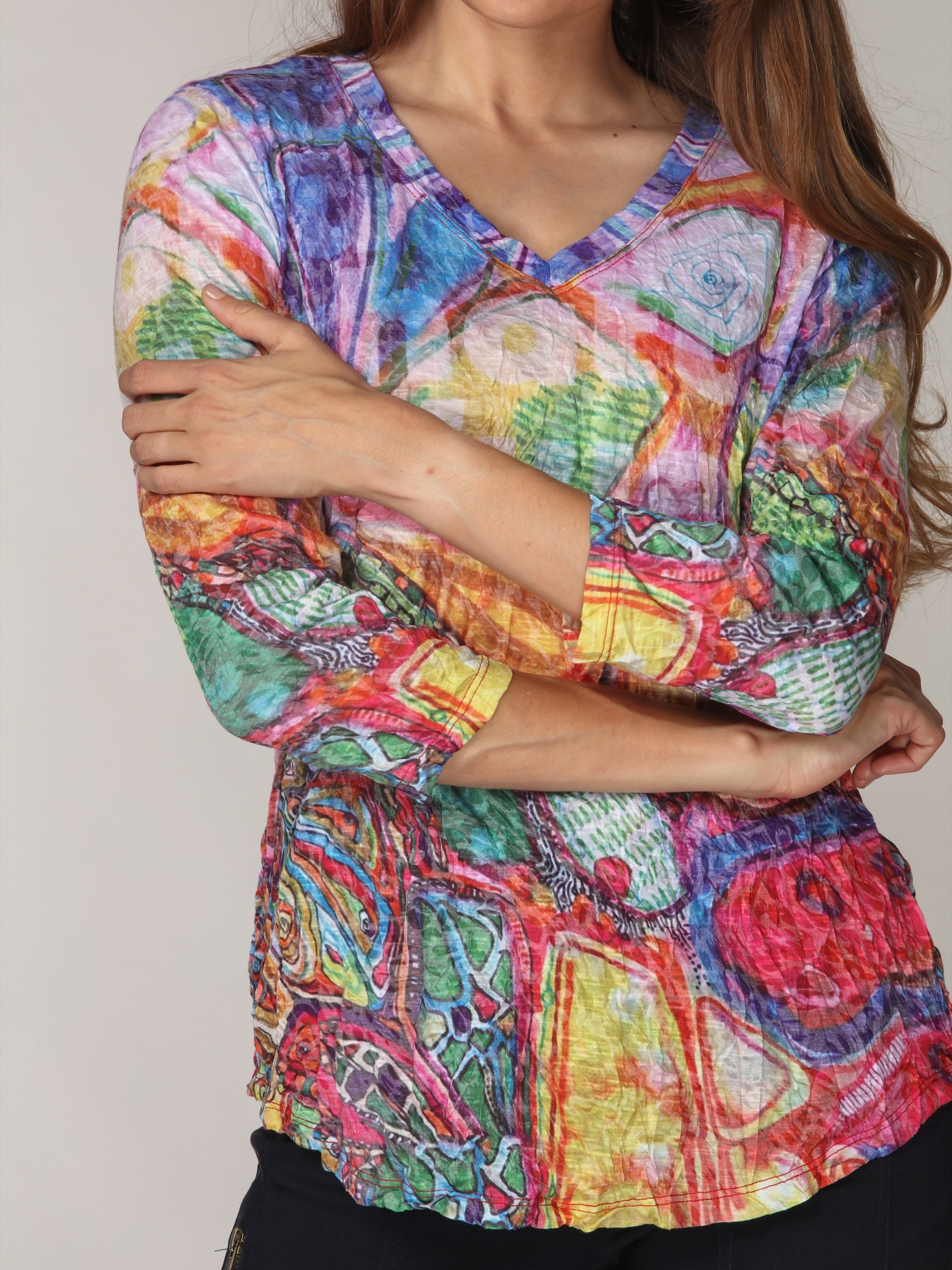 V-Neck Top - Vivid Canvas