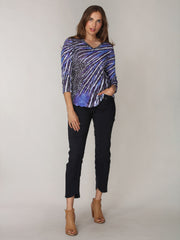 V-Neck Top - Sapphire Burst