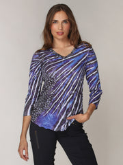 V-Neck Top - Sapphire Burst