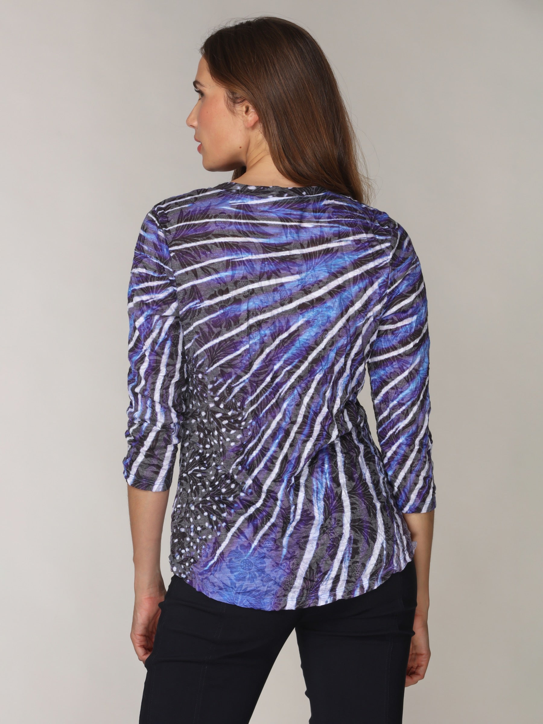 V-Neck Top - Sapphire Burst