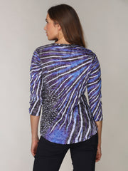 V-Neck Top - Sapphire Burst