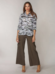 Sabrina Shirt - Olive Drift