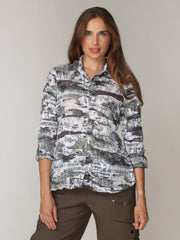 Sabrina Shirt - Olive Drift